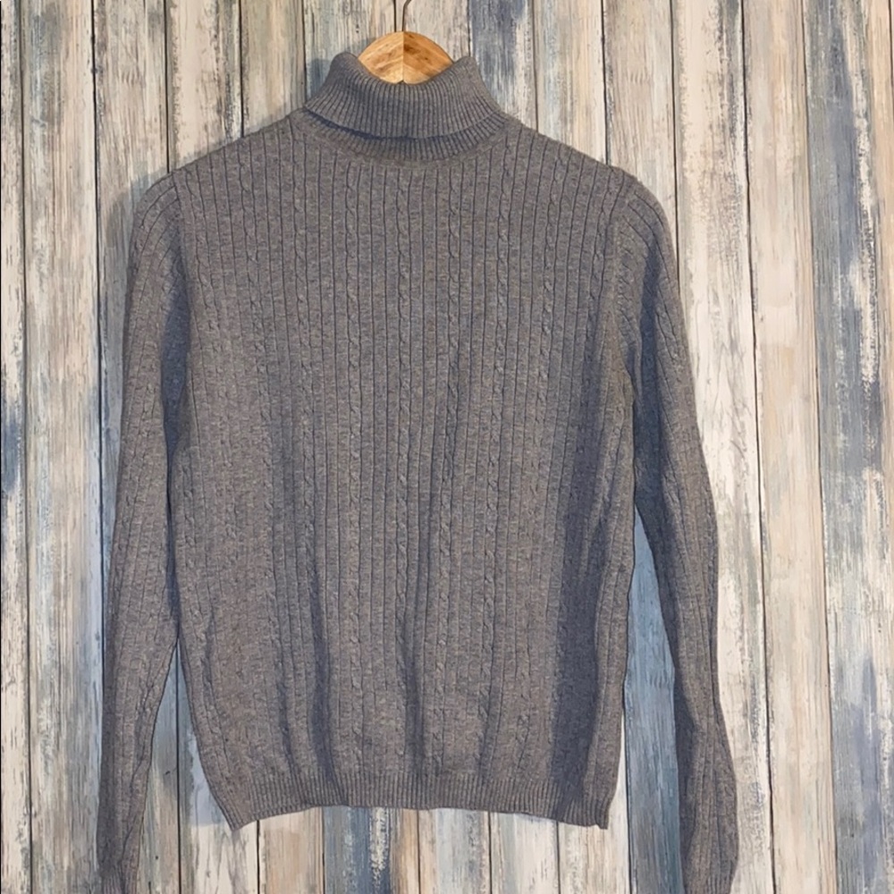 Turtle Neck Ribbed Sweater